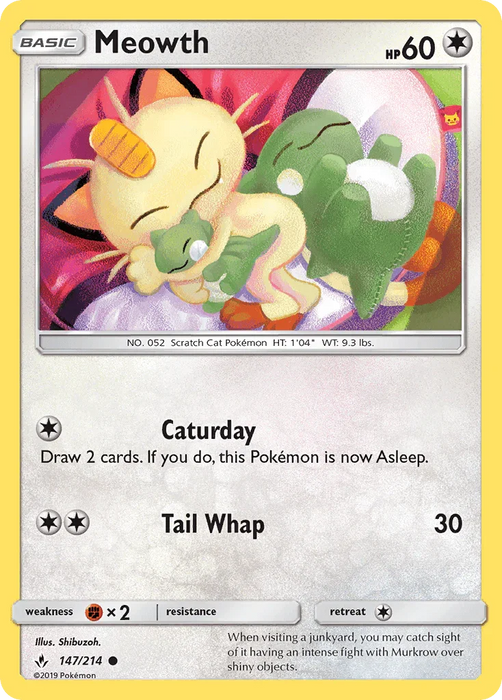 Meowth (147/214) [Sun & Moon: Unbroken Bonds] - for just $0.85! 