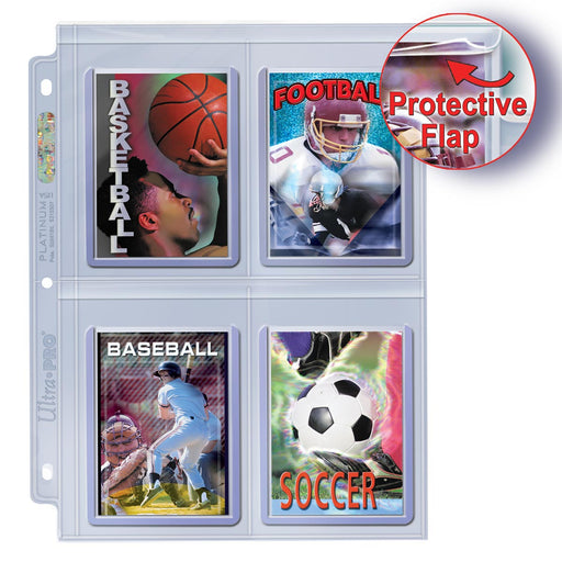 Ultra PRO: Platinum Hologram 4-Pocket Secure Pages - 3-Holes (for Toploaders - 100-Pack) - Just $0! Shop now at Retro Gaming of Denver