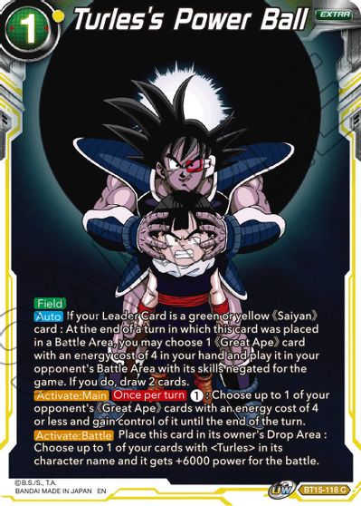 Turles's Power Ball (BT15-118) [Saiyan Showdown] - for just $0.10! 