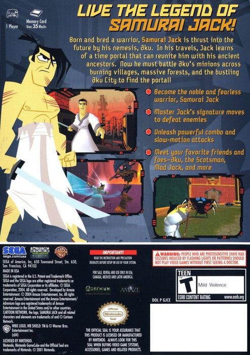 Samurai Jack: The Shadow of Aku – GameCube (GC) - for just $0! 