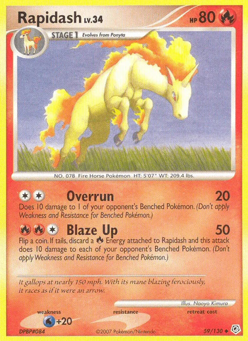Rapidash (59/130) [Diamond & Pearl: Base Set] - for just $0.30! 