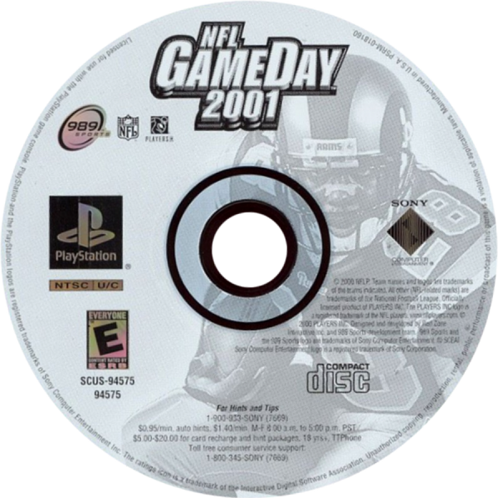 NFL GameDay 2001 – PlayStation 1 (PS1) - for just $6.99! 
