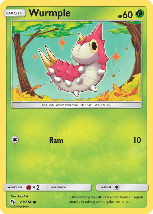Wurmple (23/214) [Sun & Moon: Lost Thunder] - for just $0.10! 