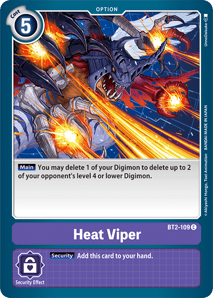 Heat Viper [BT2-109] [Release Special Booster Ver.1.0] - Just $0.09! Shop now at Retro Gaming of Denver