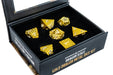 D&D Dragon Scale Metal Dice Set — Gold - for just $49.99! 