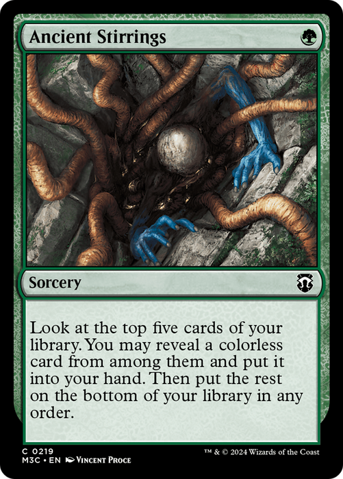 Ancient Stirrings (M3C-219) - Modern Horizons 3 Commander - for just $0.09! 