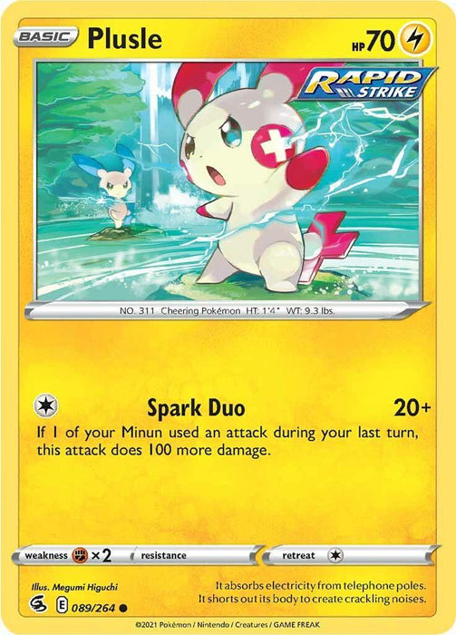 Plusle (089/264) [Sword & Shield: Fusion Strike] - for just $0.10! 