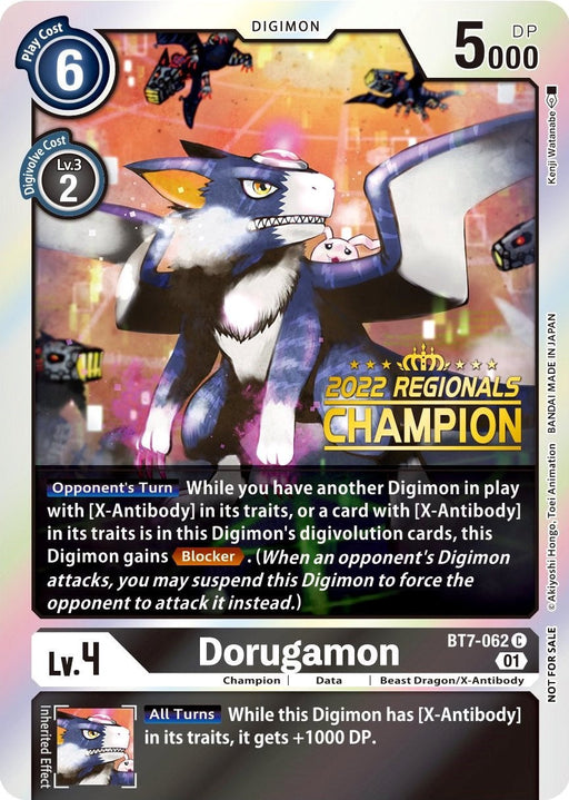 Dorugamon [BT7-062] (2022 Championship Offline Regional) (Online Champion) [Next Adventure Promos] - Just $88.20! Shop now at Retro Gaming of Denver