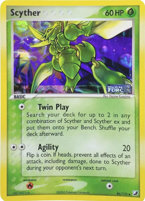 Scyther (46/115) (Stamped) [EX: Unseen Forces] - for just $49.75! 