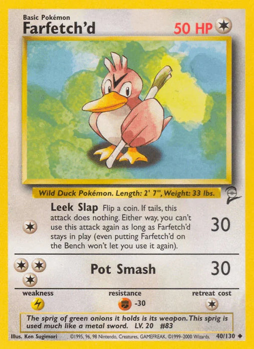 Farfetch'd (40/130) [Base Set 2] - for just $0.30! 