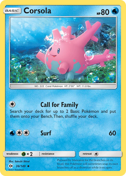 Corsola (36/149) [Sun & Moon: Base Set] - for just $0.10! 