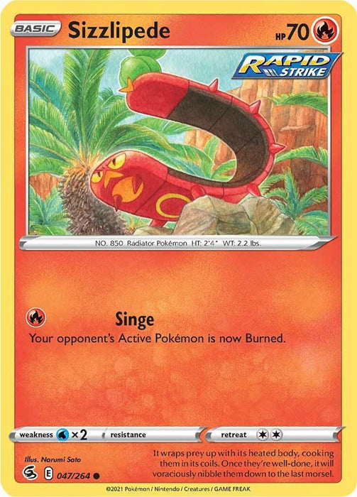 Sizzlipede (047/264) [Sword & Shield: Fusion Strike] - for just $0.10! 