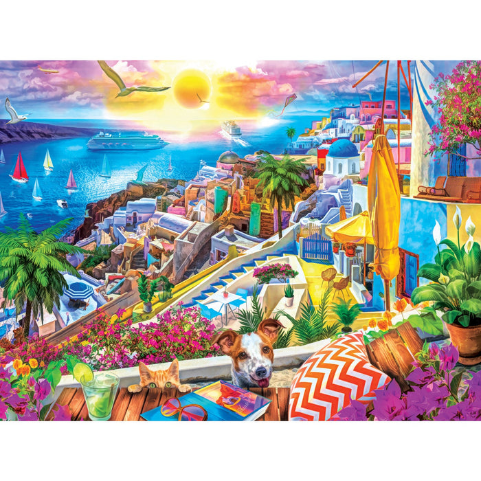 Medley - Santorini Sails 300 Piece EZ Grip Jigsaw Puzzle - Just $14.99! Shop now at Retro Gaming of Denver