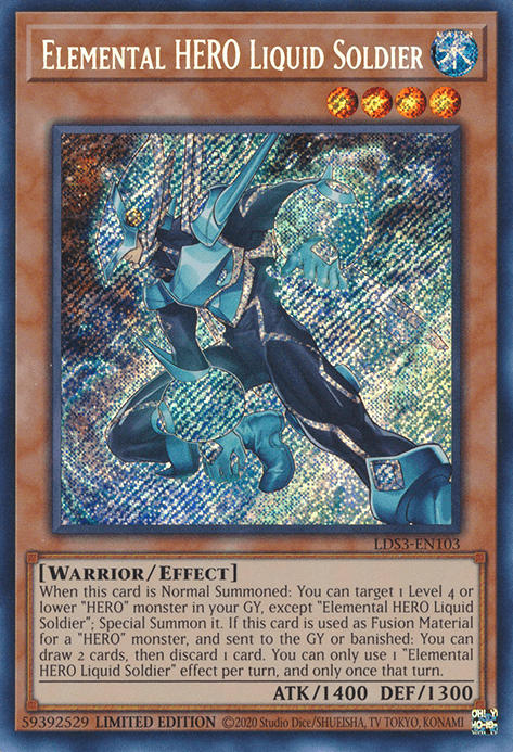 Elemental HERO Liquid Soldier [LDS3-EN103] Secret Rare - for just $2.50! 