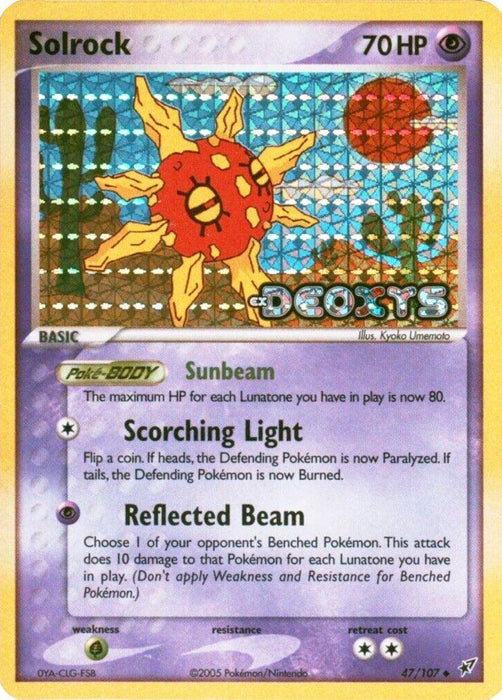 Solrock (47/107) (Stamped) [EX: Deoxys] - for just $18! 