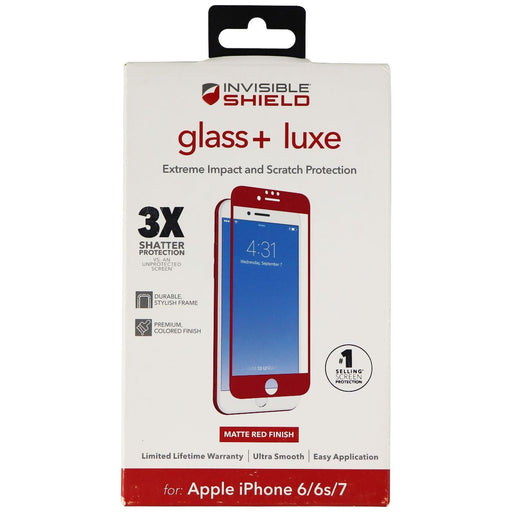 ZAGG InvisibleShield (Glass+ Luxe) Screen Protector for iPhone 7 / 6s / 6 - Red - for just $11.80! 