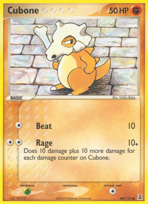 Cubone (60/113) [EX: Delta Species] - Just $0.15! Shop now at Retro Gaming of Denver