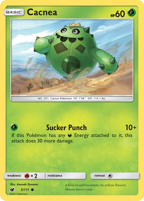 Cacnea (5/111) [Sun & Moon: Crimson Invasion] - for just $0.10! 