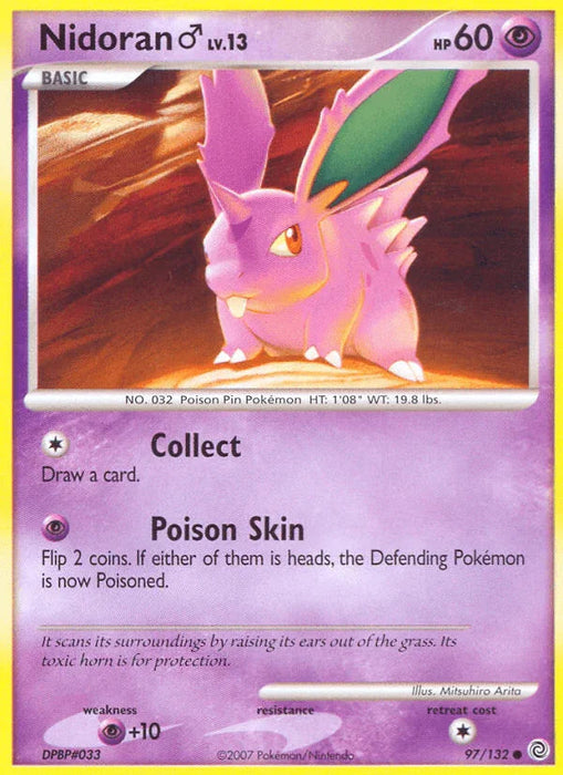 Nidoran (97/132) (Male) [Diamond & Pearl: Secret Wonders] - for just $0.20! 