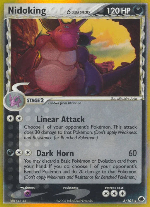 Nidoking (6/101) (Delta Species) [EX: Dragon Frontiers] - for just $22.50! 