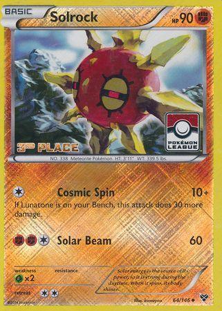 Solrock (64/146) (3rd Place League Challenge Promo) [XY: Base Set] - for just $0.40! 