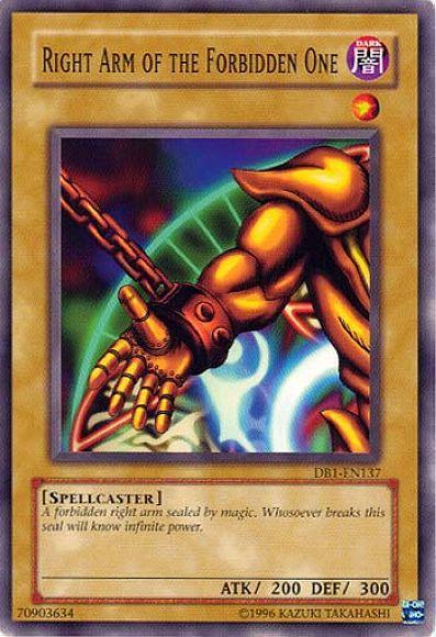 Right Arm of the Forbidden One [DB1-EN137] Common - for just $1.30! 