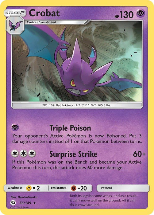 Crobat (56/149) (Cosmos Holo) (Blister Exclusive) [Sun & Moon: Base Set] - for just $1.65! 