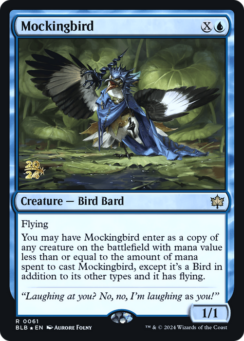 Mockingbird (PRE-061) - Bloomburrow Promos Foil - for just $2.55! 