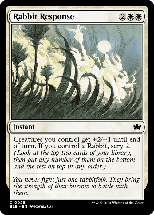 Rabbit Response (BLB-026) - Bloomburrow - for just $0.03! 