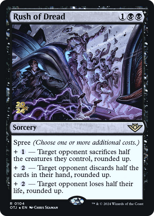 Rush of Dread (PRE-104) - Outlaws of Thunder Junction Promos Foil - for just $0.25! 