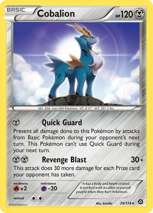 Cobalion (74/114) [XY: Steam Siege] - for just $0.20! 