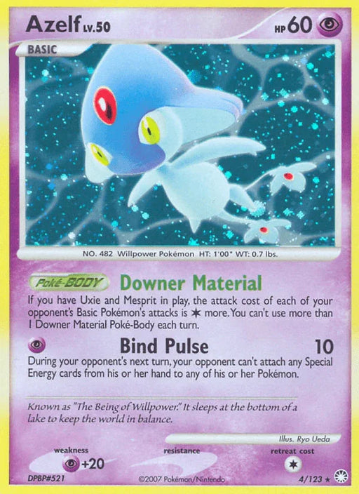 Azelf (4/123) [Diamond & Pearl: Mysterious Treasures] - for just $6.40! 