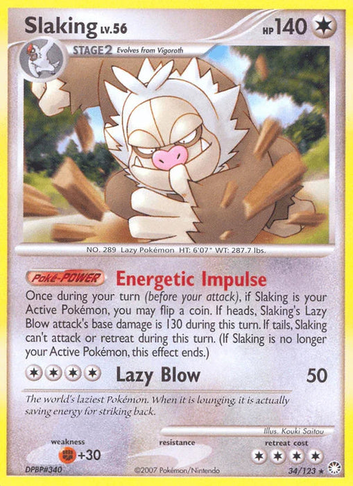 Slaking (34/123) [Diamond & Pearl: Mysterious Treasures] - for just $0.40! 