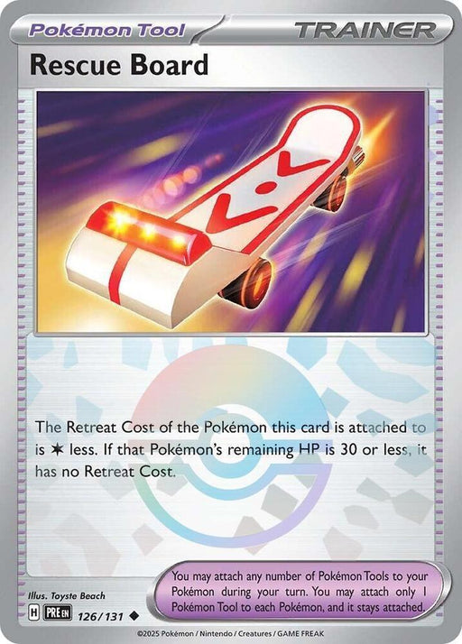 Rescue Board (126/131) (Poke Ball Pattern) [Scarlet & Violet: Prismatic Evolutions] - for just $0.10! 