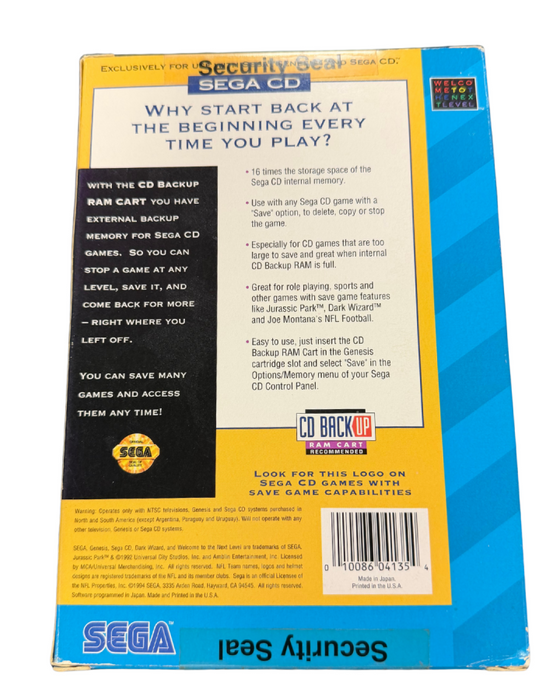 Backup RAM Cart – Sega CD (SCD) - for just $89.99! 