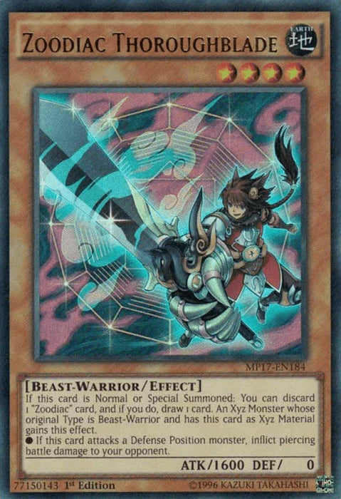 Zoodiac Thoroughblade [MP17-EN184] Ultra Rare - for just $0.60! 