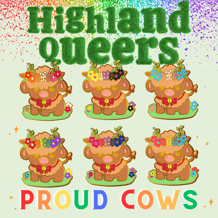 Pride Cow: Transgender Rainbow LGBTQIA+ Enamel Pin - for just $12! 
