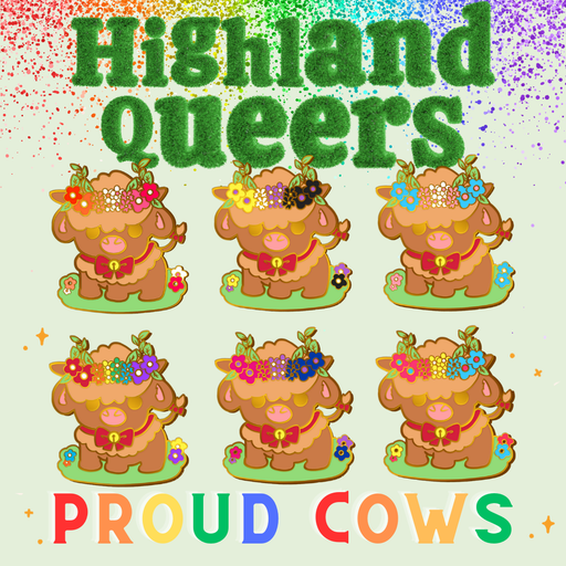Pride Cow: Rainbow LGBTQIA+ Enamel Pin - for just $12! 