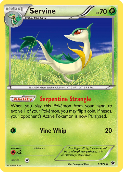 Servine (6/124) [XY: Fates Collide] - for just $0.10! 