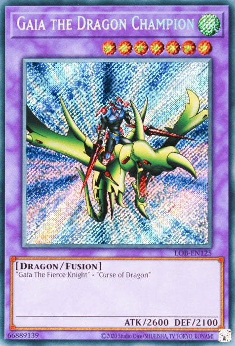 Gaia the Dragon Champion (25th Anniversary) [LOB-EN125] Secret Rare - for just $1.50! 