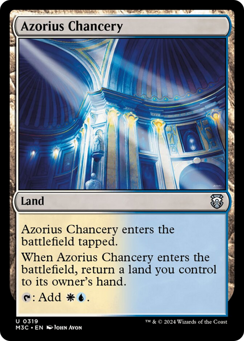 Azorius Chancery (Ripple Foil) [Modern Horizons 3 Commander] - Just $0.20! Shop now at Retro Gaming of Denver