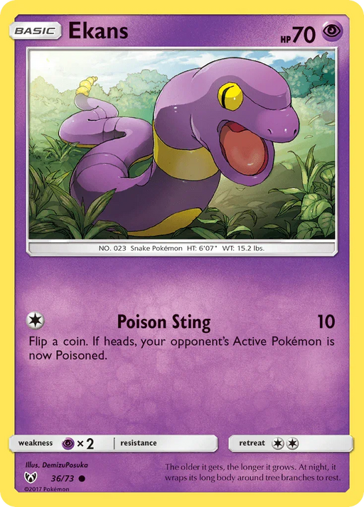 Ekans (36/73) [Sun & Moon: Shining Legends] - for just $0.10! 