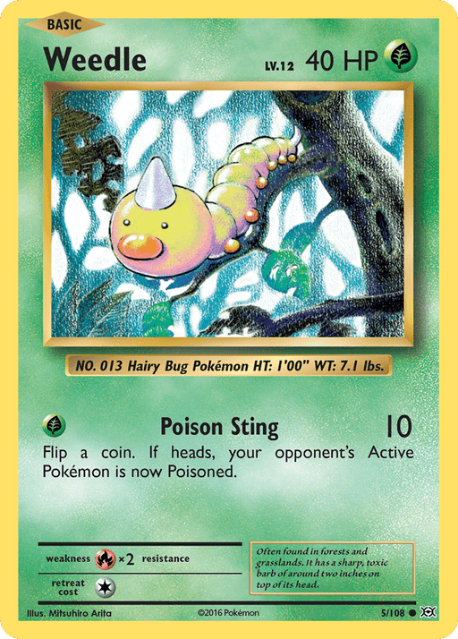 Weedle (5/108) [XY: Evolutions] - for just $0.10! 