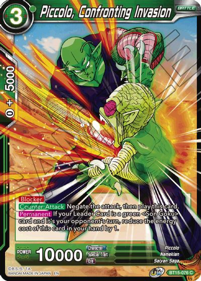 Piccolo, Confronting Invasion (BT15-076) [Saiyan Showdown] - for just $0.10! 