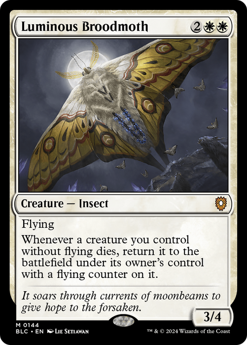 Luminous Broodmoth (BLC-144) - Bloomburrow Commander - for just $0.29! 
