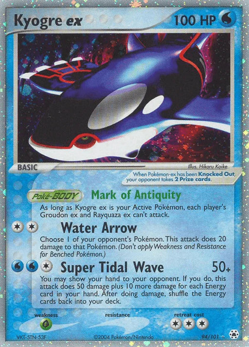 Kyogre ex (94/101) [EX: Hidden Legends] - for just $89.50! 