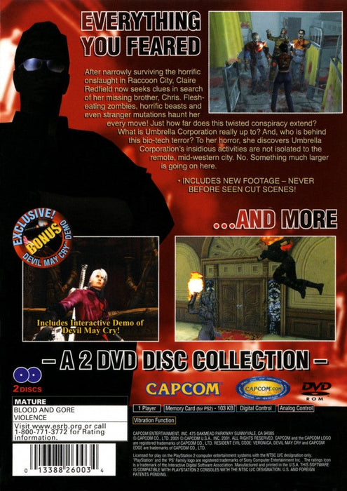 Resident Evil: Code Veronica X [Anniversary Edition] – PlayStation 2 (PS2) - for just $17.99! 