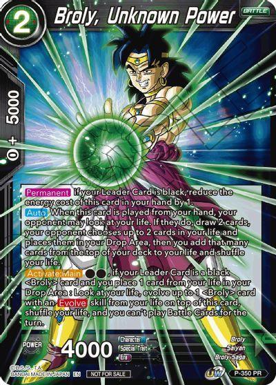 Broly, Unknown Power (P-350) [Tournament Promotion Cards] - for just $0.85! 