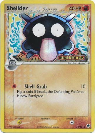 Shellder (63/101) (Delta Species) (Stamped) [EX: Dragon Frontiers] - for just $5.55! 