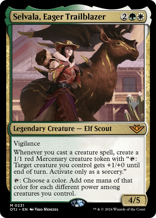 Selvala, Eager Trailblazer (PPOTJ-231) - Outlaws of Thunder Junction Promos - for just $0.15! 